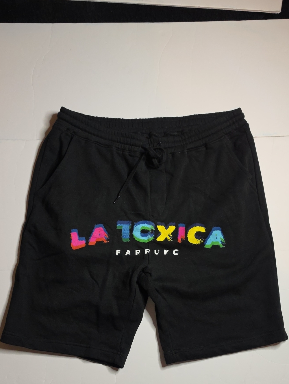 The Thread Shop La Toxica Black Drawstring Shorts